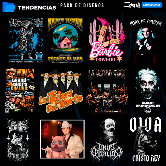 PACK DE DISEÑOS DTF DTG SUBLIMACIÓN Y SERIGRAFÍA 2026