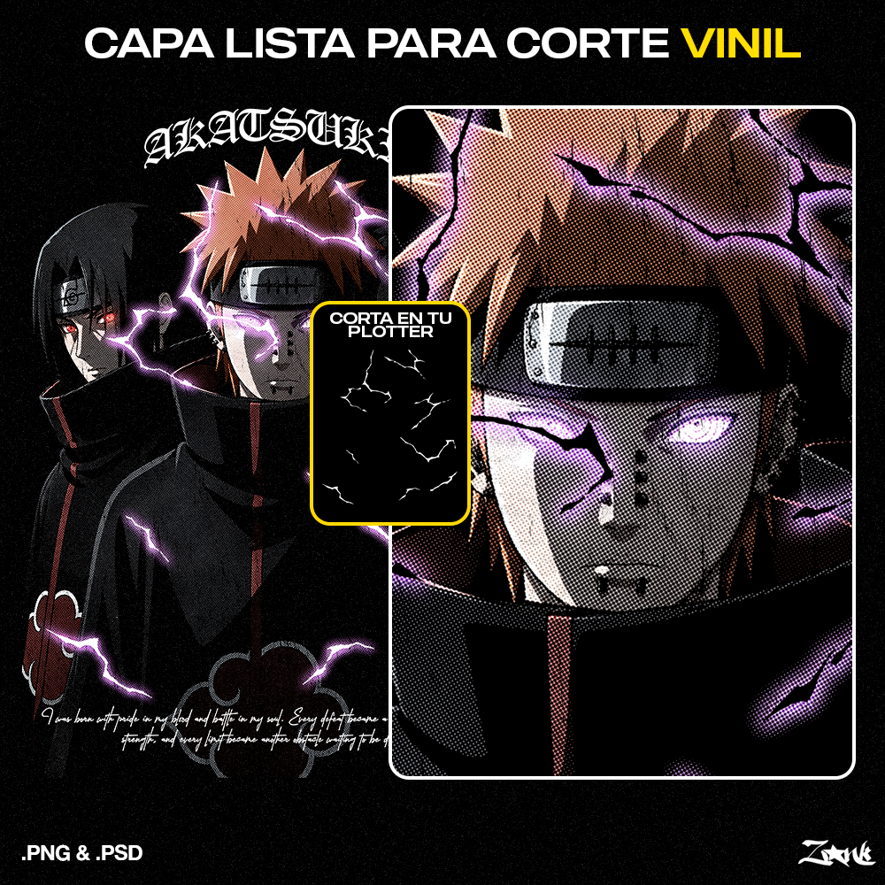 DB x Akatsuki Semitonos DTF y Vinil pack de diseños