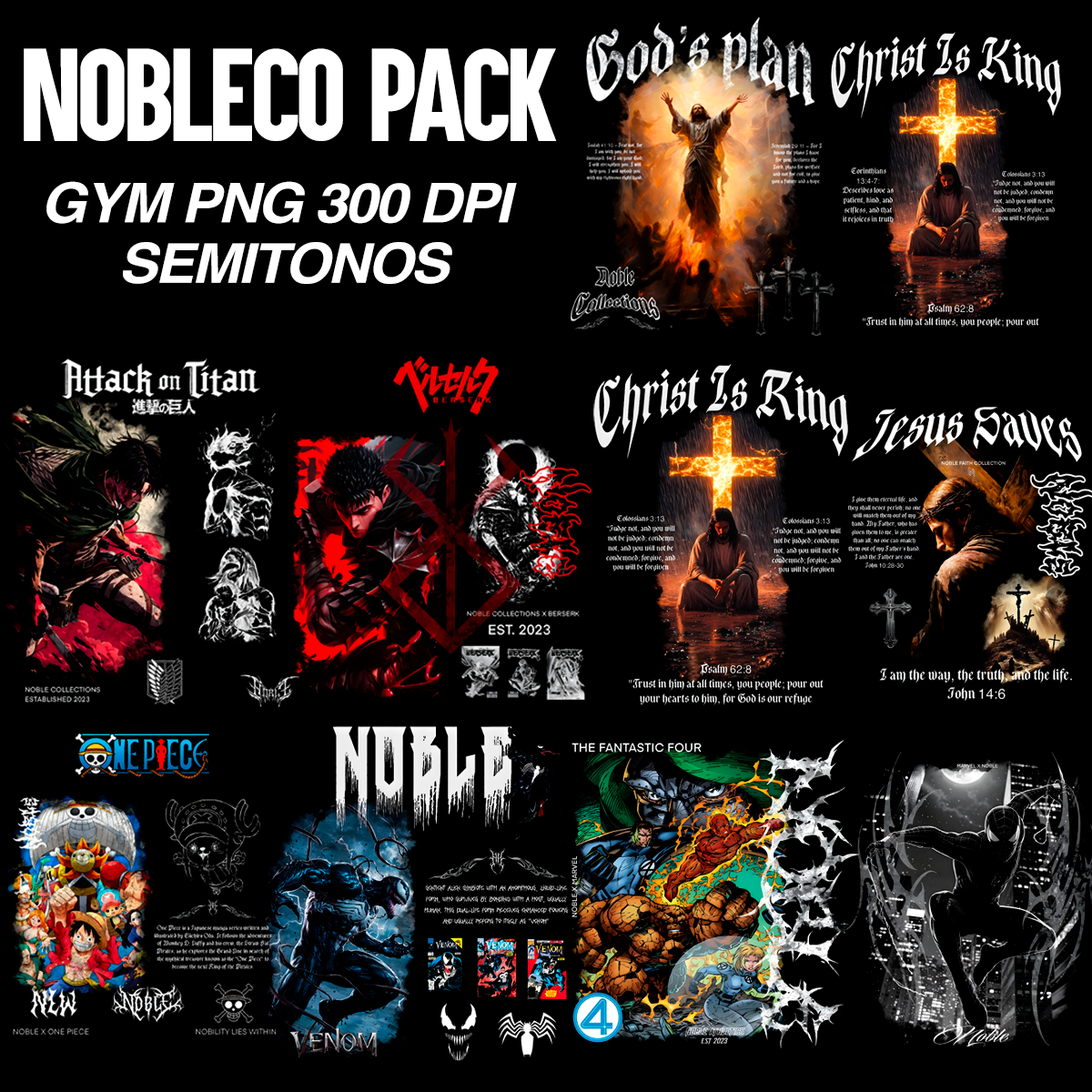 PACK DE DISEÑOS DTF DTG SUBLIMACIÓN Y SERIGRAFÍA 2026