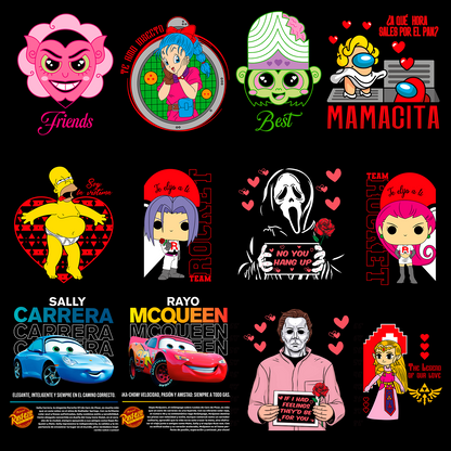 PACK DE DISEÑOS DTF DTG SUBLIMACIÓN Y SERIGRAFÍA 2026
